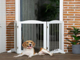 Foldable Dog Gate, Freestanding Pet Gate, with Two Support Feet, for Staircases, Hallways, Doorways T3398P349734