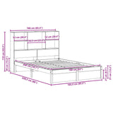 Bed Frame with Storage Headboard Wax Brown 160 x 200 cm 3422761