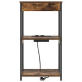 Bedside Cabinet Smoked Oak 41 x 31 x 76 cm Engineered Wood 859547