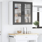 Wall Glass Cabinet LUCCA Black 80 x 31 x 80 cm Engineered Wood 885066