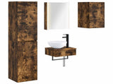 Bathroom Furniture Set 5 pcs Smoked Oak 3407259