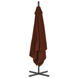Cantilever Garden Parasol with Steel Pole 250x250 cm Terracotta 312511