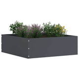 Lawn Edging 6 pcs Anthracite 40 x 40 x 13 cm Steel 874707