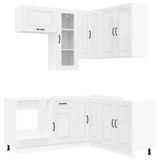 Kitchen Unit KALMAR 8 pcs High Gloss White Engineered Wood 3438385