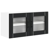 Wall Glass Cabinet LUCCA Black 80 x 31 x 40 cm Engineered Wood 884945
