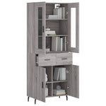 Highboard Grey Sonoma 69.5x34x180 cm Engineered Wood 3198551