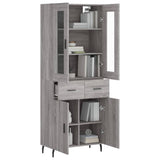 Highboard Grey Sonoma 69.5x34x180 cm Engineered Wood 3198551