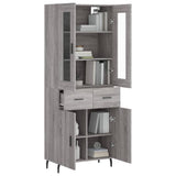Highboard Grey Sonoma 69.5x34x180 cm Engineered Wood 3198551