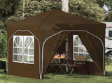 Pop-up Party Tent 192 x 192 x 245 cm Taupe 42019839