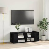 TV Cabinet Set Black Oak 102 x 35 x 35 cm Engineered Wood 875127