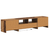 5 Piece LED TV Cabinet Old Wood Engineered Wood 3417012