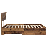 Bed Frame with Headboard Old Wood 140 x 190 cm Engineered Wood 3409985