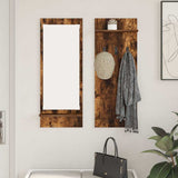Wall-Mounted Coat Rack with Shelf Smoked Oak 70 x 10 x 90 cm 874527