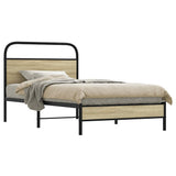Bed Frame without Mattress 107x203 cm Sonoma Oak Engineered Wood 4100406