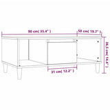 Coffee Table Sonoma Oak 90x50x36,5 cm Engineered Wood 821063