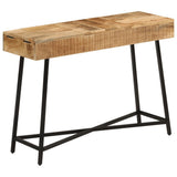 Dressing Table 105x35x75 cm Solid Rough Mango Wood and Iron 372738