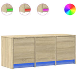 TV Cabinet with LED Sonoma Oak 97x34x40 cm Engineered Wood 852238