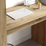 Desk with Shelf Artisan Oak 113 x 54 x 120 cm Engineered Wood 869281