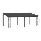 Wall-mounted Gazebo 3x6 m Anthracite Fabric 47992
