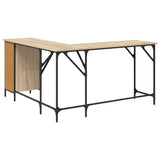 Desk Sonoma Oak 141x141x75 cm Engineered Wood 837598