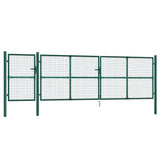 Mesh Garden Gate Green 500x125 cm Galvanised Steel 154540