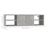 Wall Shelf Concrete Grey 102x30x29 cm Engineered Wood 806260