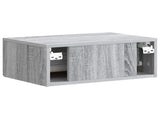 Wall-Mounted Bedside Cabinet Grey Sonoma 49 x 34.5 x 20 cm 898967