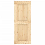 Sliding Door with Hardware Set 85x210 cm Solid Wood Pine 3203187