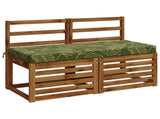 2-Piece Bench Cushions SOEST 2 pcs 100% Polyester Leaf Design 950227