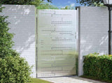 Garden Gate with Lock Silver 85 x 174 cm Stainless Steel 3402584