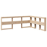 Bookcase Bed without Mattress 140x200 cm Solid Wood Pine 3324352