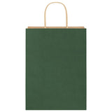 Paper Bags 250 pcs with Handles Green 26x12x35 cm 4101730