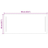 LED Bathroom Mirror Transparent 40 x 90 cm Tempered Glass 42045781