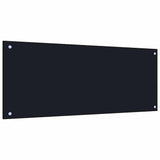 Kitchen Backsplash 2 pcs Black 100 x 40 cm Tempered Glass 3415440