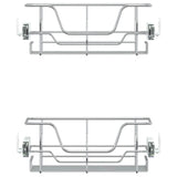 Pull-Out Wire Baskets 2 pcs Silver 45 cm 358372