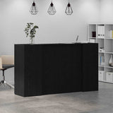 Reception Desk Black Oak 180x50x103.5 cm Engineered Wood 3324206