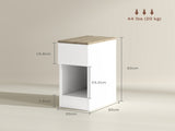 Set of Two Modern Storage Bedside Tables - White T3398P343532
