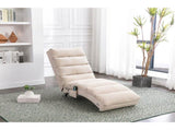 GOMYWAY Fabric Relaxation Chaise Lounge Chair, Full Body Support Fixed Recliner Sofa with Gentle W2678P389544