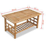 ZNTS Coffee Table Bamboo 90x50x45 cm 243713