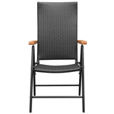 Dining Set Black, Brown PE rattan, WPC, aluminium Small 3060082