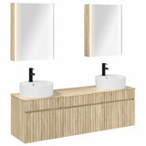 Bathroom Cabinet Set 5 pcs Sonoma Oak Engineered Wood 3406609