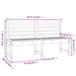 ZNTS Garden Bench 157.5 cm Solid Wood Douglas 824044