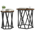 ZNTS Side Tables 2 pcs Smoked Oak Engineered Wood 868263