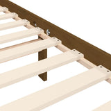 Bed Frame without Mattress Honey Brown 200x200 cm Solid Wood Pine 3193749