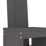 5 Piece Garden Bar Set Grey Solid Wood Pine 3157771