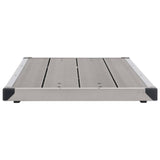 Outdoor Shower Tray WPC Stainless Steel 110x62 cm Grey 48205