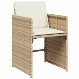 13 Piece Garden Dining Set with Cushions Beige Poly Rattan 3211162