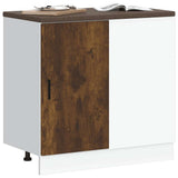 Kitchen Base Cabinet Lyon Smoked Oak Engineered Wood 854293