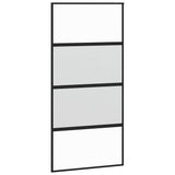 Sliding Door with Hardware Set Black 102,5x205 cm Tempered Glass 3375971