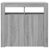 Sideboard with LED Lights Grey Sonoma 80x35x75 cm 815730